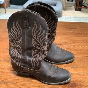 Laredo Kelli Cowboy Boots Women’s 5752 Western Wear Heeled Brown Stitch Size 9